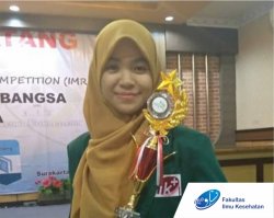 Sri Nuraini, RMIK D3 Study Program Student Won 2nd Place in the Work Unit Management Competition at the 2019 Indonesian Medical Record Competition (IMRC) at Duta Bangsa University Surakarta on March 24, 2019.