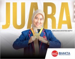 Undergraduate Public Health Student, Berliana Dwistira Septy Wins a Gold Medal at the 2023 Puskanas National Science Olympiad