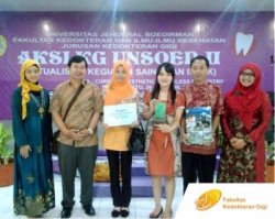S1 Dentistry Study Program Won 1st Place in the Student Poster Competition in the 2013 Research Report category at Jenderal Sudirman University