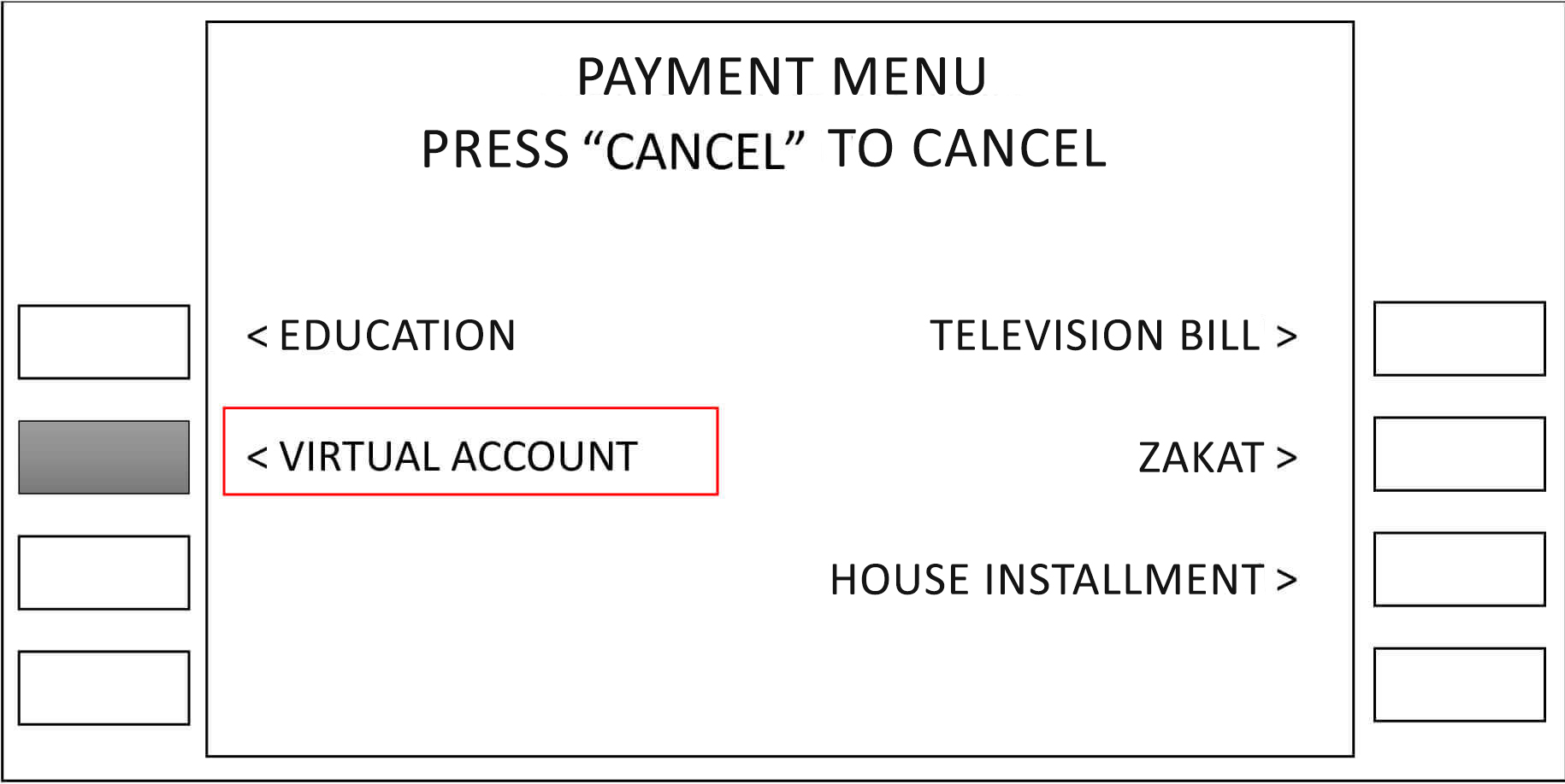 payment via ocbc atm machine step 4