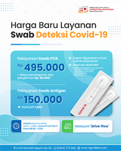 Sesuai arahan Presiden, Tes Swab Antigen dan PCR di RSGM IIK Bhakti Wiyata Turun Harga