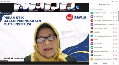 Webinar Etik dan Peningkatan Mutu Institusi di IIK Bhakta.