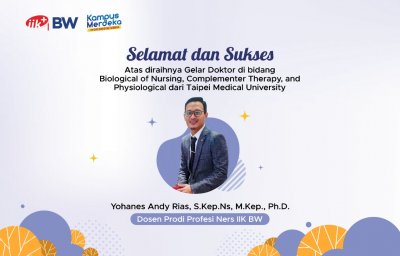 Dosen Prodi Pendidikan Profesi Ners  IIK BW Raih Gelar Doktor dari Taipei Medical University